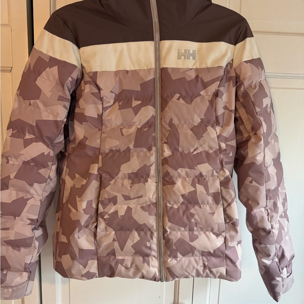 Helly Hansen Women's Camo Ski Jacket - Dusty Syrin and Cream